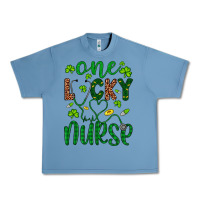 Pebble Blue Leopard Glitter One Lucky Nurse Urban Heavy Tee - Artiststas