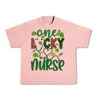 Salmon Leopard Glitter One Lucky Nurse Urban Heavy Tee - Artiststas