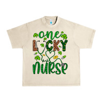 Sandshell Leopard Glitter One Lucky Nurse Urban Heavy Tee - Artiststas