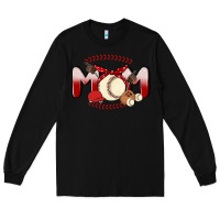Black baseball mom Long Sleeve Tee - MaliasSmallBusiness