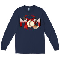 Navy baseball mom Long Sleeve Tee - MaliasSmallBusiness