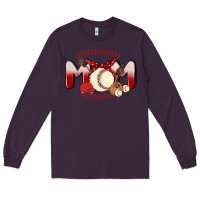 Plum baseball mom Long Sleeve Tee - MaliasSmallBusiness