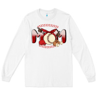 White baseball mom Long Sleeve Tee - MaliasSmallBusiness