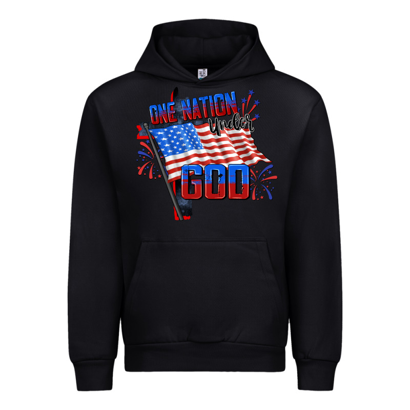One Nation Under God 4th Of July Urban Hoodie by CowGirlArtShop | Teevron