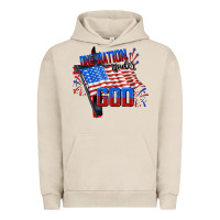 Pigment French Oak One nation under god 4th of july Urban Hoodie - CowGirlArtShop