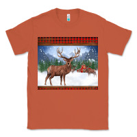 Copper christmas reindeer red barn country farm christmas Classic Tee - BarkalooDesign