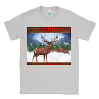 Moon Dust christmas reindeer red barn country farm christmas Classic Tee - BarkalooDesign