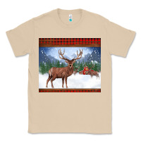 Mushroom christmas reindeer red barn country farm christmas Classic Tee - BarkalooDesign