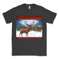 Smoke christmas reindeer red barn country farm christmas Classic Tee - BarkalooDesign