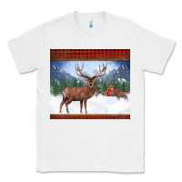 White christmas reindeer red barn country farm christmas Classic Tee - BarkalooDesign