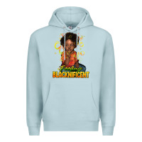 Blue Mist feeling blacknificent Premium Hoodie - NancyCooperArtShop