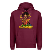 Burgundy feeling blacknificent Premium Hoodie - NancyCooperArtShop