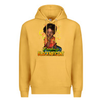 Mustard feeling blacknificent Premium Hoodie - NancyCooperArtShop