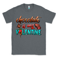 Charcoal Heather chocolate is my valentine Classic Tee - AdoDesignShop