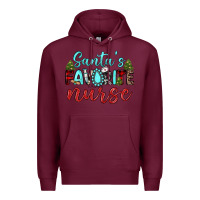 Burgundy santa s favorite nurse Premium Hoodie - JahusDesignShop