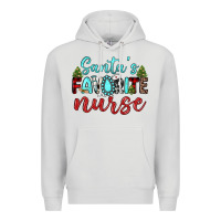 Dove Grey santa s favorite nurse Premium Hoodie - JahusDesignShop