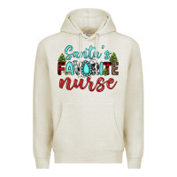 Oatmeal Heather santa s favorite nurse Premium Hoodie - JahusDesignShop