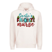 Pale Pink santa s favorite nurse Premium Hoodie - JahusDesignShop