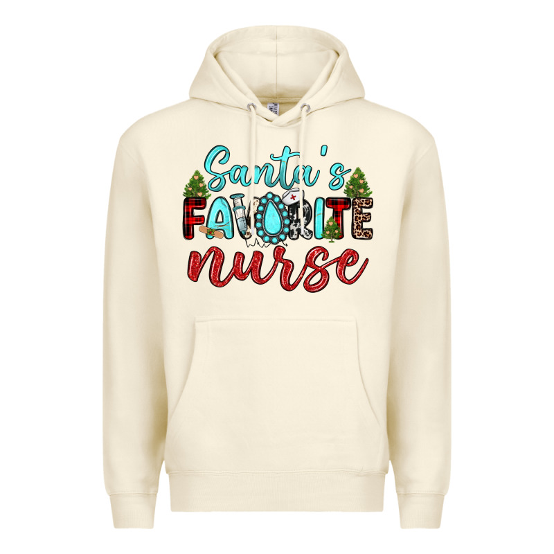 Santa S Favorite Nurse Premium Hoodie by JahusDesignShop | Teevron