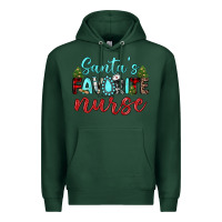 Sports Green santa s favorite nurse Premium Hoodie - JahusDesignShop