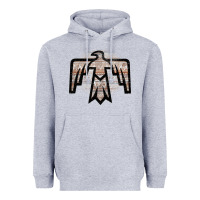Heather Grey Western Light Aztec Thunderbird Heavyweight Hoodie - Bettercallsaul