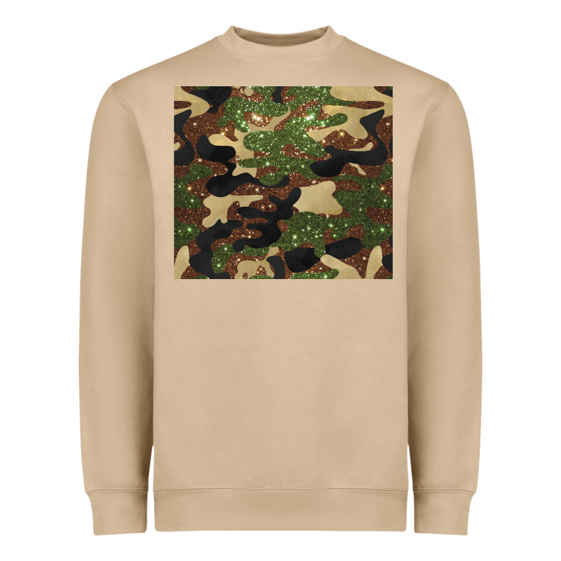 Camouflage Glitter Heavyweight Sweatshirt by BarkalooDesign | Teevron