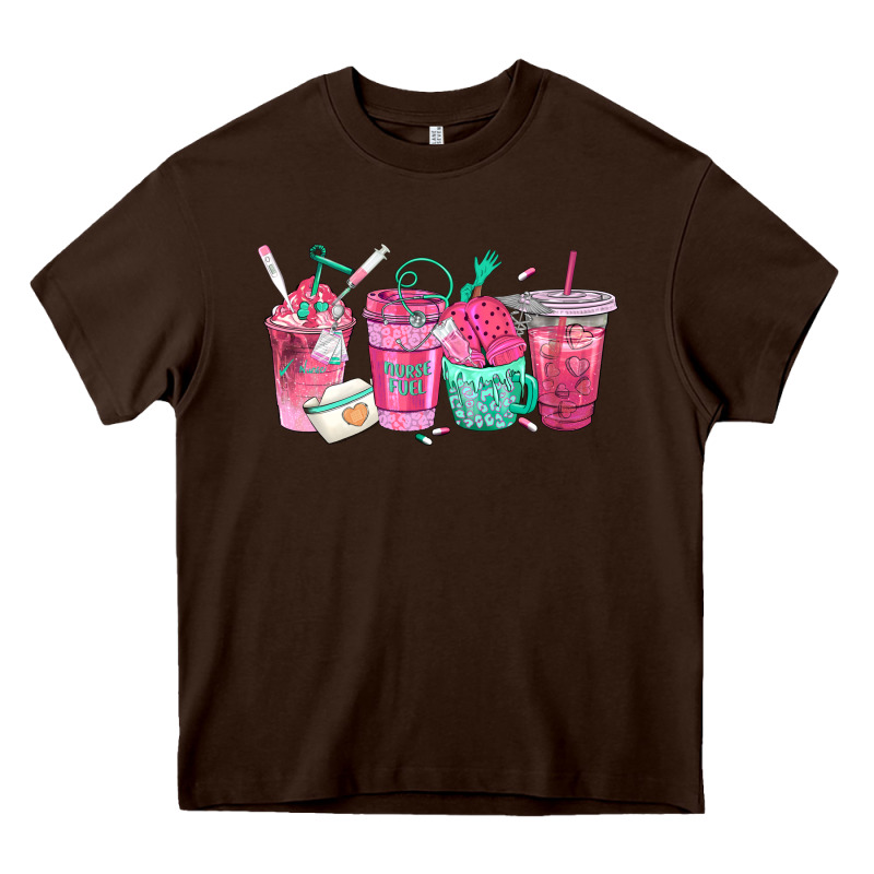 Nurse Fuel Coffee Cups Heavy Core Tee by texasbilliewilder | Teevron