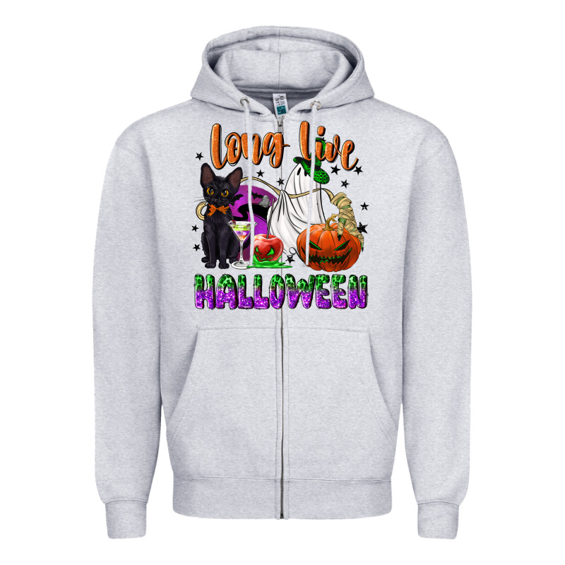 Long Live Halloween Zipper Hoodie by NancyCooperArtShop | Teevron