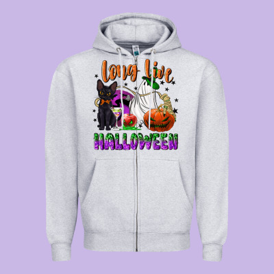 Long Live Halloween Zipper Hoodie Designed By Nancycooperartshop