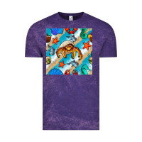 Cloud Purple sea animals Vintage Tee - BundleAndBundleShop