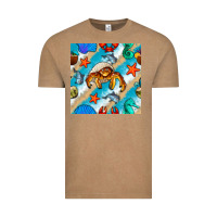 Vintage Coffee sea animals Vintage Tee - BundleAndBundleShop