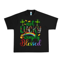 Black Western St. Patrick's Day Cross Not Lucky Simply Blessed Urban Heavy Tee - Artiststas