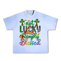 Grape Ice Western St. Patrick's Day Cross Not Lucky Simply Blessed Urban Heavy Tee - Artiststas