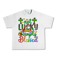 Lunar Rock Western St. Patrick's Day Cross Not Lucky Simply Blessed Urban Heavy Tee - Artiststas