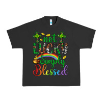Pigment Black Western St. Patrick's Day Cross Not Lucky Simply Blessed Urban Heavy Tee - Artiststas