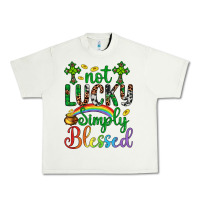Pistachio Western St. Patrick's Day Cross Not Lucky Simply Blessed Urban Heavy Tee - Artiststas