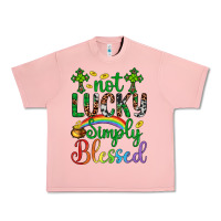 Western St. Patrick's Day Cross Not Lucky Simply Blessed Urban Heavy Tee | Teevron
