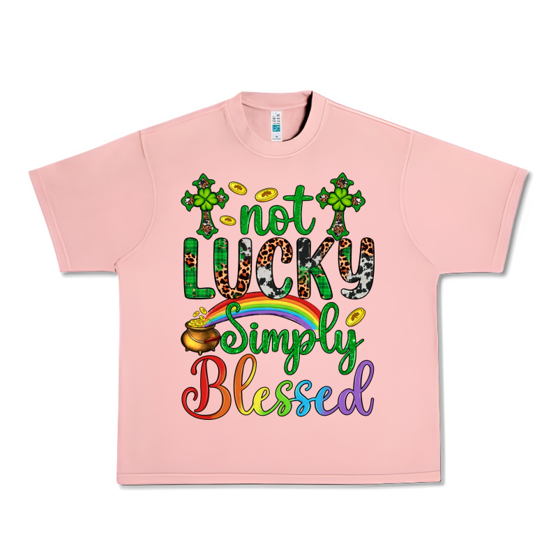 Western St. Patrick's Day Cross Not Lucky Simply Blessed Urban Heavy Tee by Artiststas | Teevron