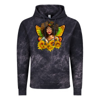 Cloud Black butterfly afro woman juneteenth Vintage Hoodie - AdoDesignShop
