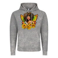 Butterfly Afro Woman Juneteenth Vintage Hoodie | Teevron
