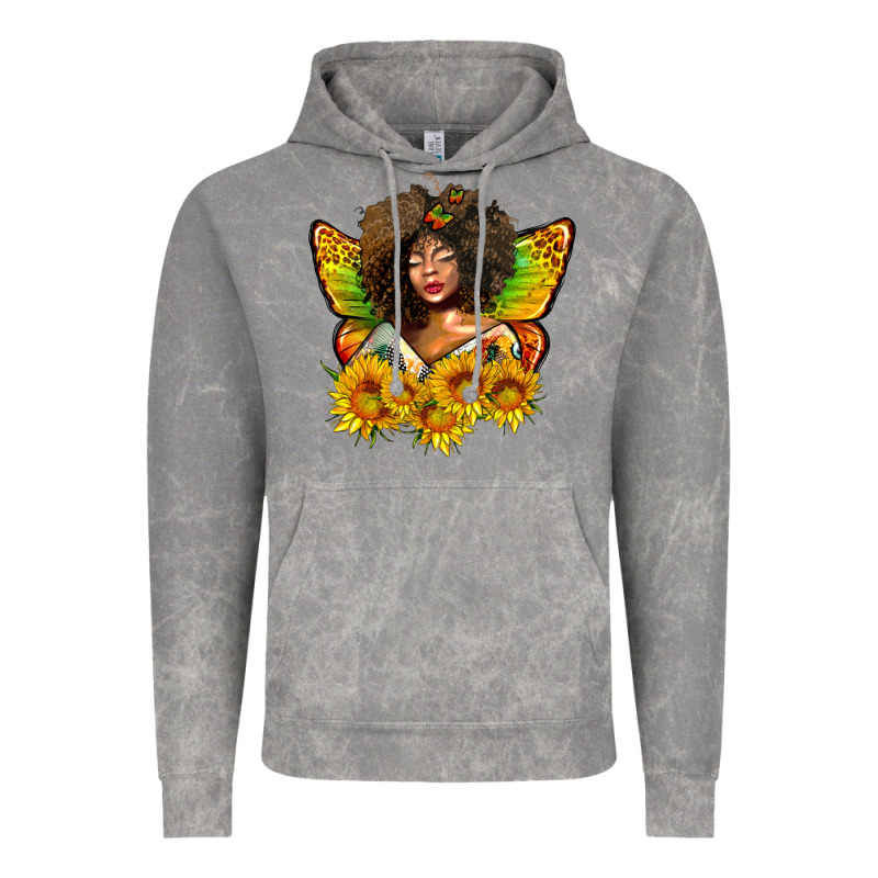 Butterfly Afro Woman Juneteenth Vintage Hoodie by AdoDesignShop | Teevron