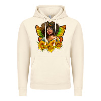 Vintage Artic butterfly afro woman juneteenth Vintage Hoodie - AdoDesignShop
