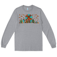 Heather Grey thankful turkey Long Sleeve Tee - JahusDesignShop
