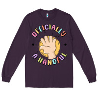 Plum officially a handful Long Sleeve Tee - MaliasSmallBusiness