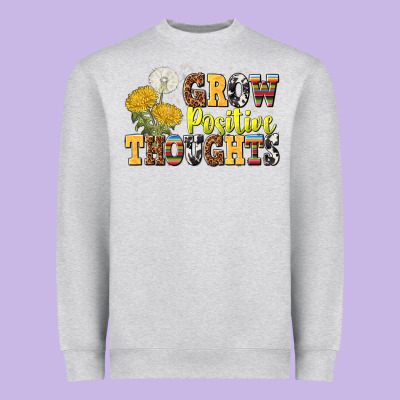 Grow Positive Thoughts Heavyweight Sweatshirt Designed By Nancycooperartshop