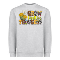 Heather Grey grow positive thoughts Heavyweight Sweatshirt - NancyCooperArtShop