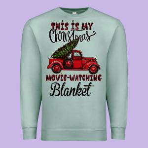 This Is My Christmas Movie Watching Blanket Premium Sweatshirt Designed By Bettercallsaul
