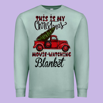 This Is My Christmas Movie Watching Blanket Premium Sweatshirt Designed By Bettercallsaul