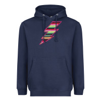 Navy Pink Serape Lightning Heavyweight Hoodie - Bettercallsaul
