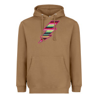 Toasted Coconut Pink Serape Lightning Heavyweight Hoodie - Bettercallsaul